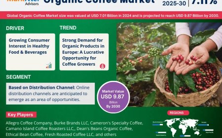 Global Organic Coffee Market 2025 – Geographical Analysis, Latest Technology, Investment Opportunities, Future Trends and Outlook 2030